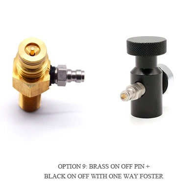 pin on off foster Пейнтбольный СО2 бак на офф адаптер 5/"-18UNF и G1/2-14 резьба - Цвет: pin on off foster