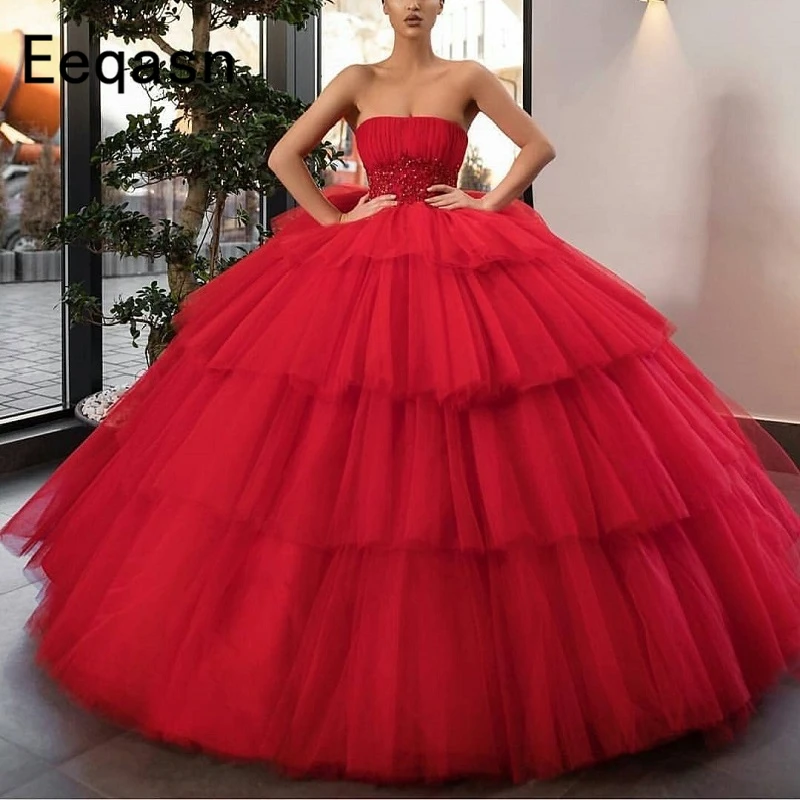 Длинное Элегантное красное платье для выпускного вечера с открытыми плечами