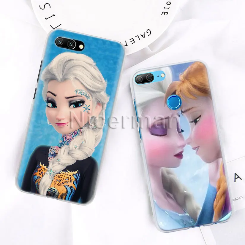Чехол для телефона для Honor Y9 Y7 Y5 Y6 Y9 Honor 10 20 Lite 8X 8A играть прозрачную крышку панк Эльза тату принцесса Капа Coque