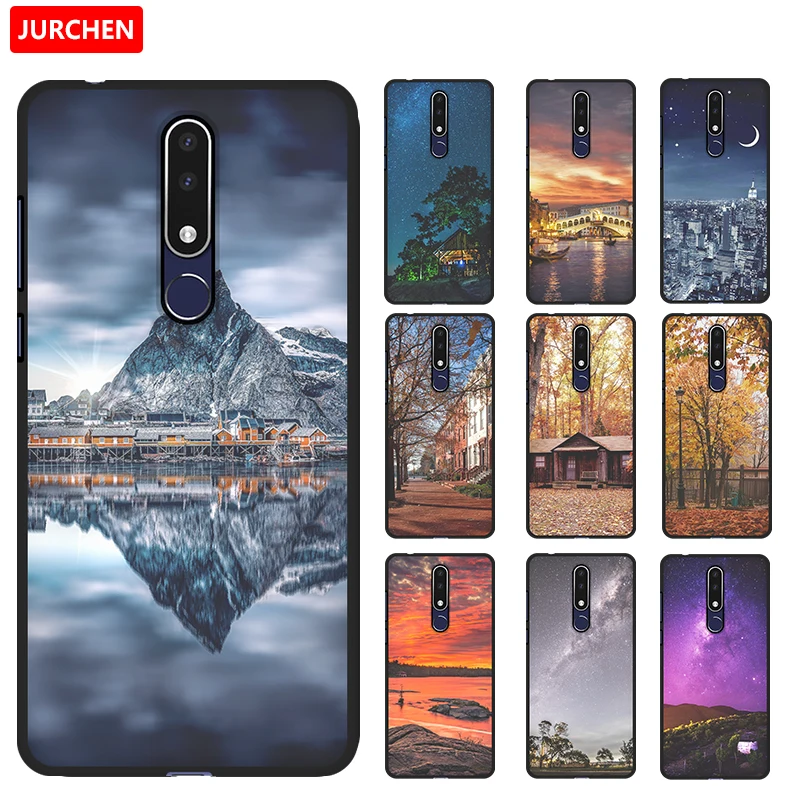 Мягкий чехол JURCHEN для Nokia 3 1 Plus телефона с красивым рисунком мягкий силиконовый