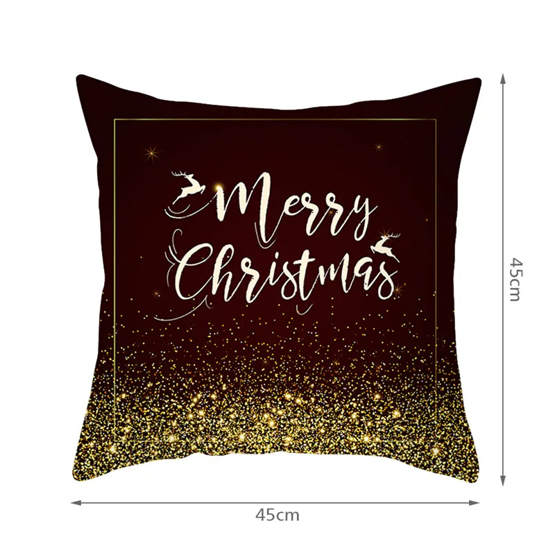 Fuwatacchi Merry Christmas чехол для подушки из полиэстера с изображением Санта-Клауса, снежного Рождества, с надписью, наволочка для подушки, для дома, дивана, декоративная наволочка
