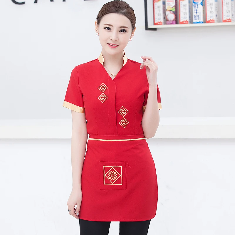 Отель Ресторан Официант рабочая одежда летняя женская женский горячий горшок