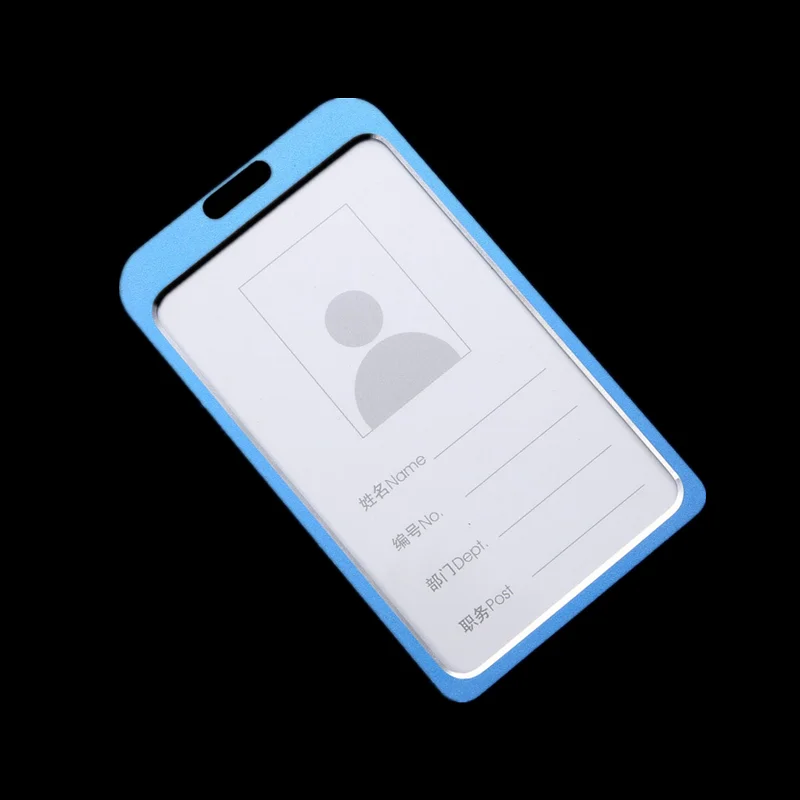 S Blue 1 шт. рабочий держатель для карт s алюминиевый сплав держатель для карт ID карты металлический рабочий держатель для карт офисные принадлежности - Цвет: S Blue