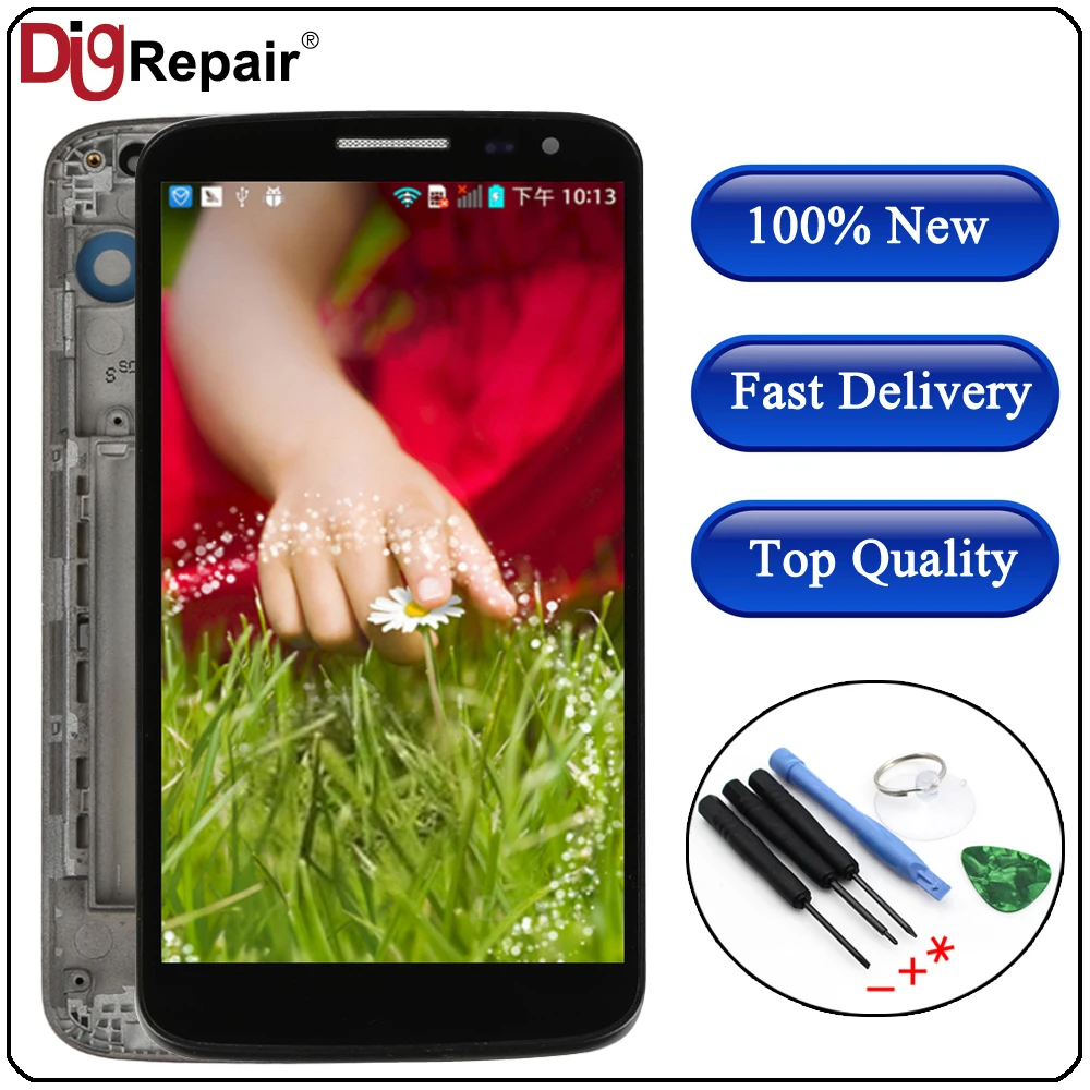 Для LG G2 Mini lcd D620 D618 lcd дисплей кодирующий преобразователь сенсорного экрана в сборе запасные части с рамкой для LG G2 mini display
