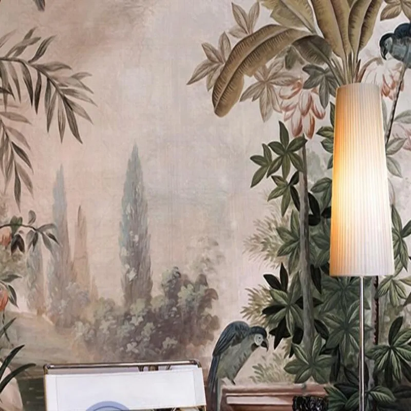 Пользовательские крупномасштабные фрески ретро-стиль ручная роспись