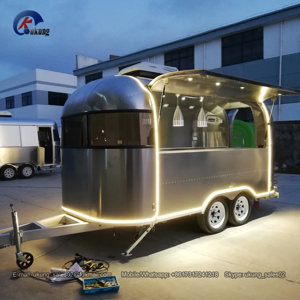 Новый стиль UKUNG Индивидуальная модель airstream трейлер для еды 450 см - Цена: 1 285 995,60 руб.