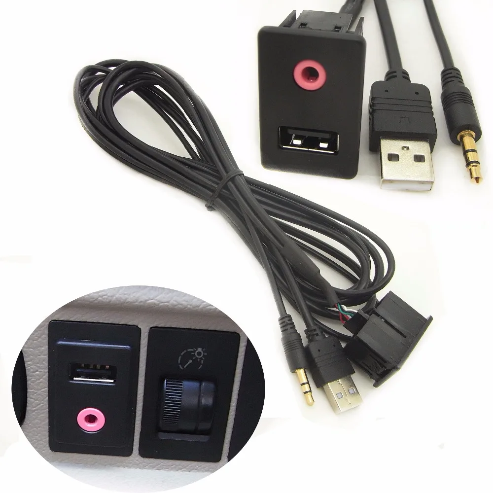 Универсальный переходник для наушников CHELINK 1 5 м 3 мм|usb aux|aux usb panel socketaux input socket |