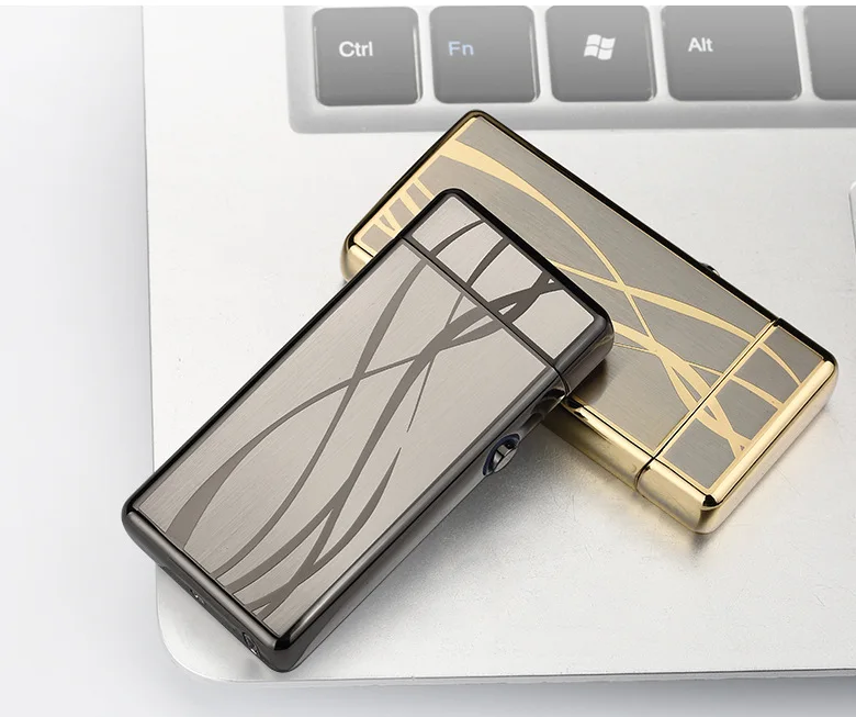 Новейшая USB дуговая зажигалка деловая металлическая перезаряжаемая