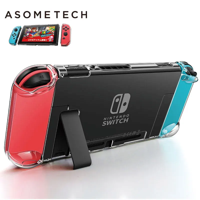 Жесткий защитный чехол из поликарбоната для kingd Switch NS NX чехол прозрачный Кристальный корпус консоль контроллер аксессуары с подставкой Чехол s