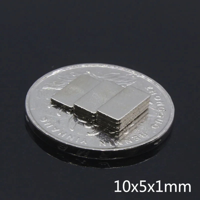 10 шт. 10x5x1 мм редкоземельный магнит для крафт модели небольшого блока N35 NdFeB 10*5*1