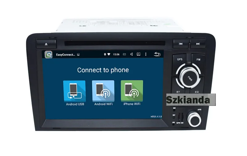 7 дюймов Android 7.1 автомобиль DVD GPS для Audi A3 2002-2011 wifi 4 г навигации BT Радио рулевое