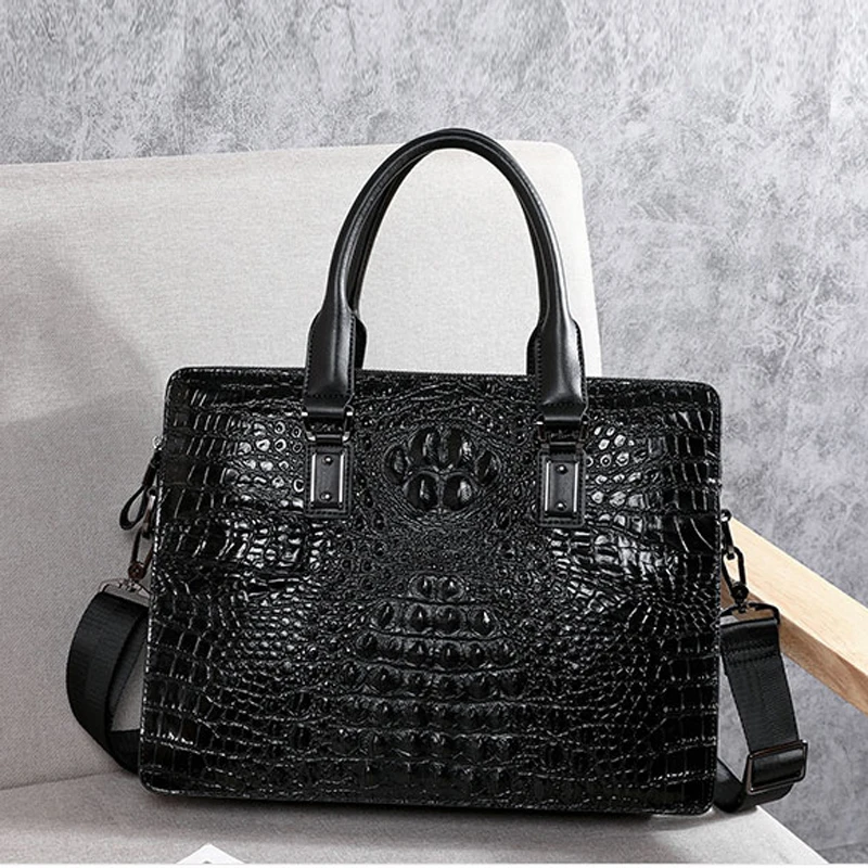 BAQI мужской портфель сумка для мужчин сумки с крокодиловым узором коровья кожа