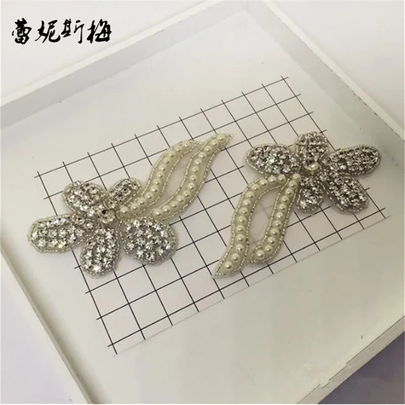2 шт. аппликация для волос с жемчужинами и кристаллами | Дом сад