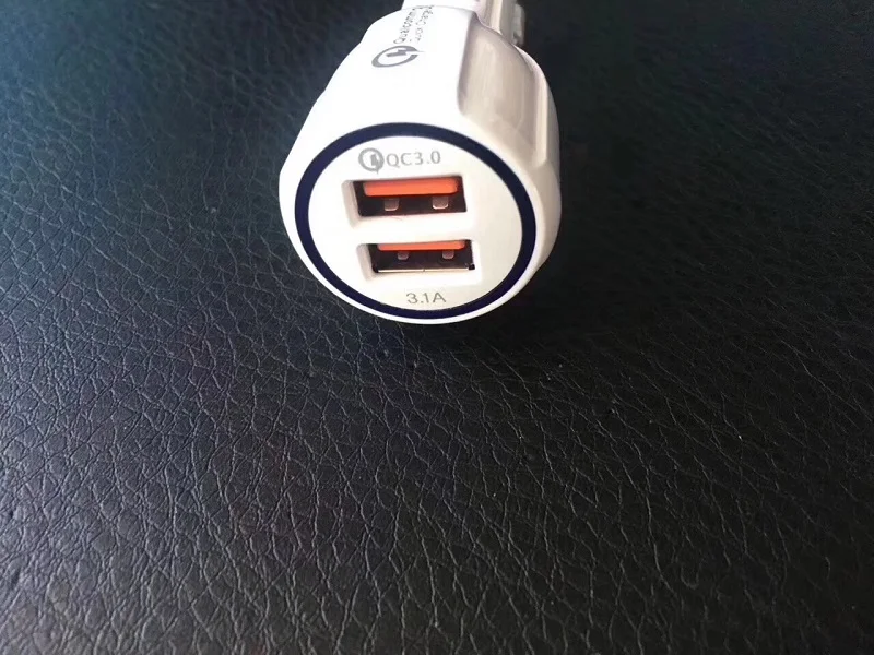Автомобиль USB Зарядное устройство Quick Charge 3 0 Мобильный телефон 2 Порты и разъёмы