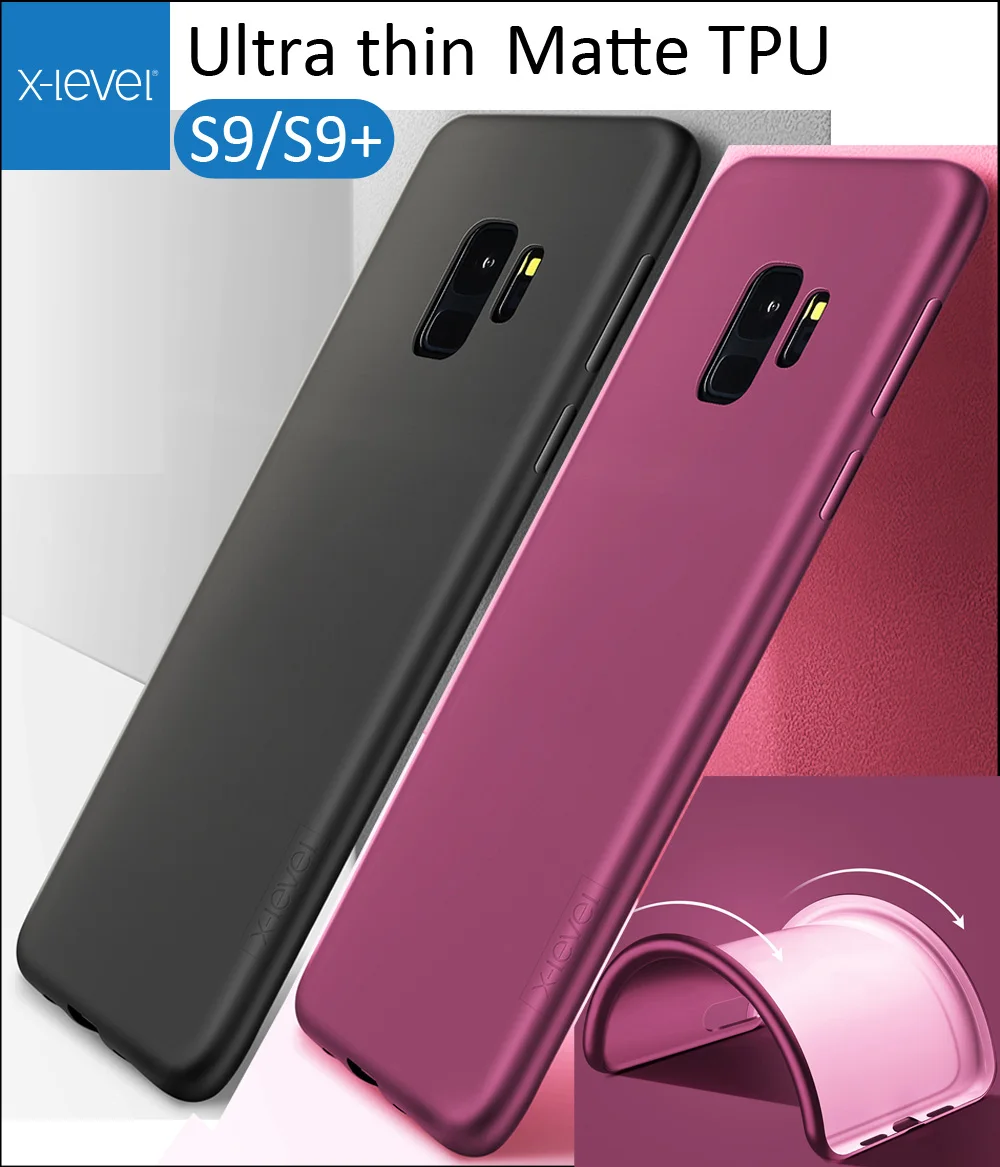 X Level Guardian Мягкий силиконовый чехол для Samsung Galaxy S9 Plus ультра тонкий матовый ТПУ