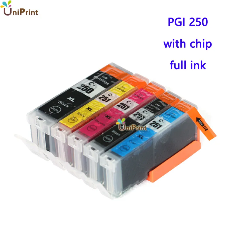 До 5 шт. PGI 250 CLI 251 чернильный картридж совместимый для canon PIXMA MG5420 MG5422 MG5520 MG5522 MG6420