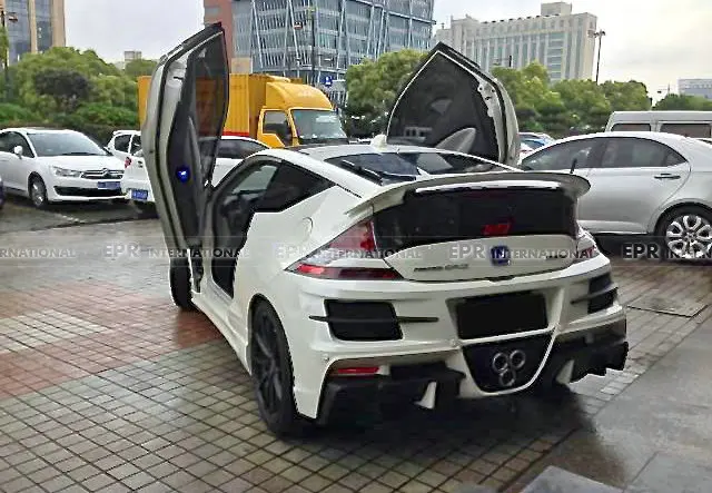 FRP аксессуары для HONDA CRZ 10 2 12 8 CR Z ZF1 SBLK стиль стеклянный волоконный задний