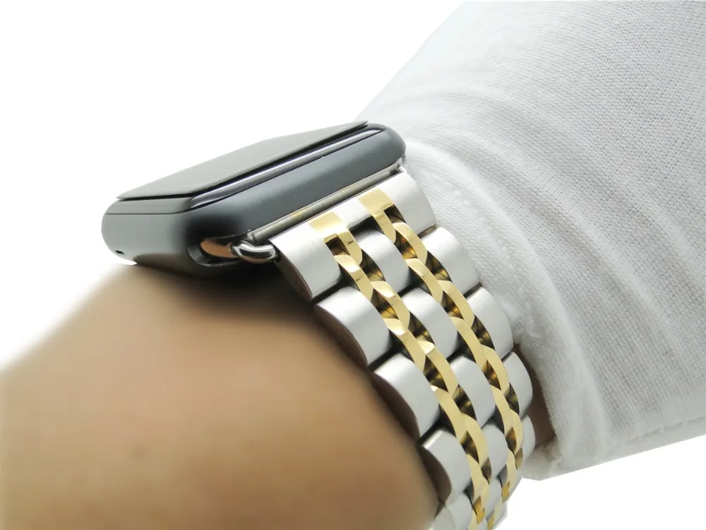Высококачественный ремешок для часов из нержавеющей стали для Apple Watch Series 3 2 1 38 мм 42 мм металлический сменный ремешок для iwatch 321