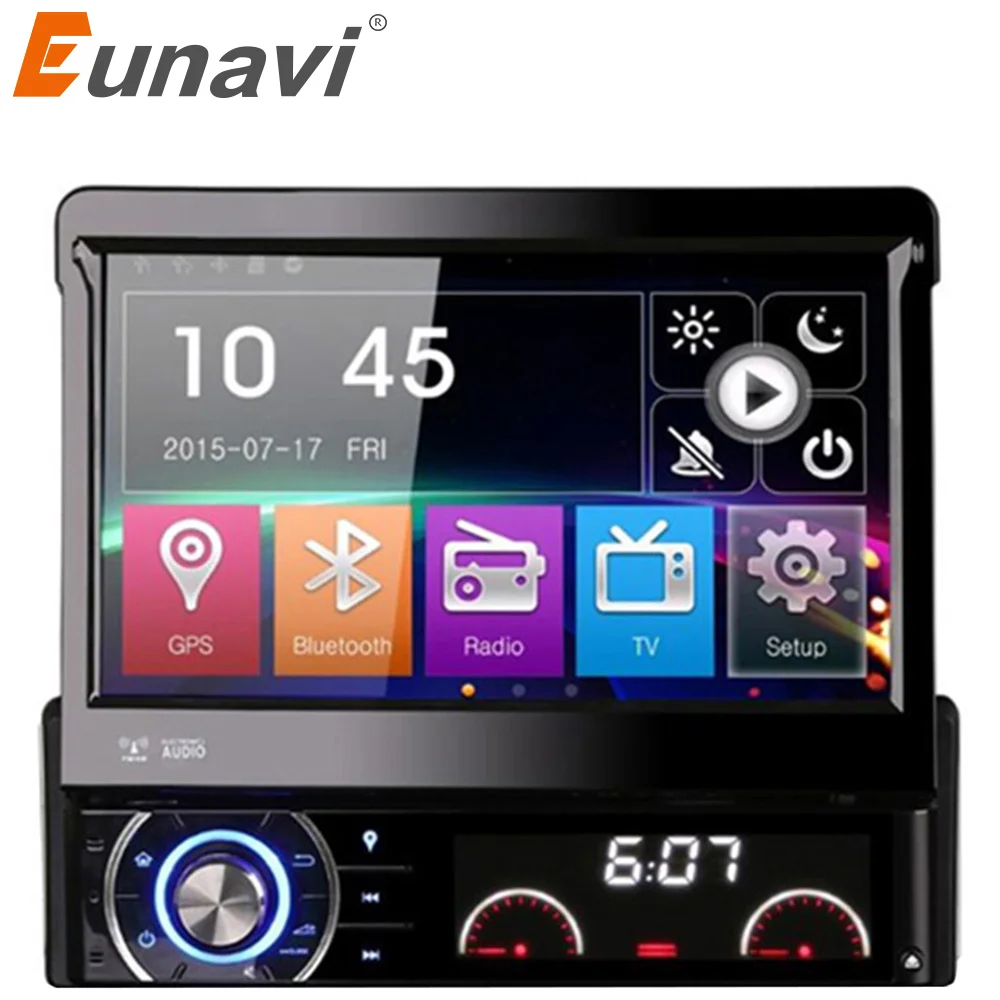 Автомобильный DVD плеер Eunavi DK7090 7 дюймов 1 Din WCE GPS навигация Универсальная съемная