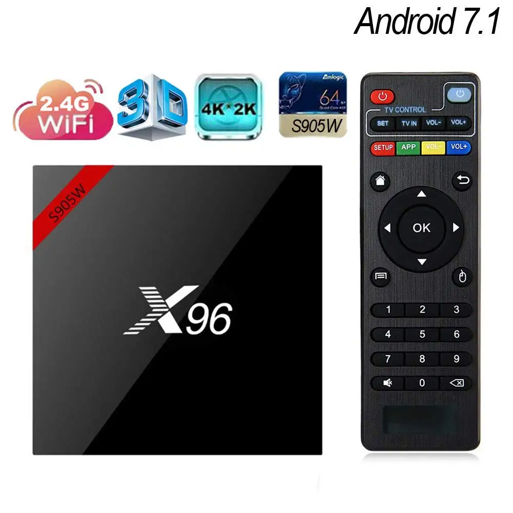 X96w android 7,1 ТВ-приставка X96 WiFi 2 Гб 16 Гб Amlogic 1 ГБ 8 ГБ S905W ТВ-приставка четырехъядерный WiFi медиаплеер смарт-приставка x96mini Wi-Fi