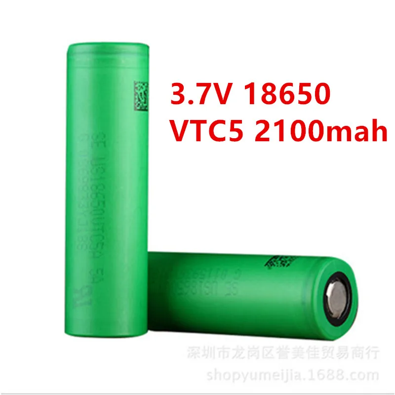 100% Новый оригинальный аккумулятор 18650 3 7 V 2100mAh VTC5 разрядка 30A предназначенный для