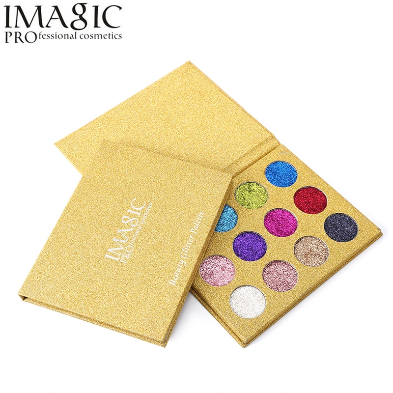 Высококачественные алмазные блестящие тени для век Imagic 12 цветов палитра