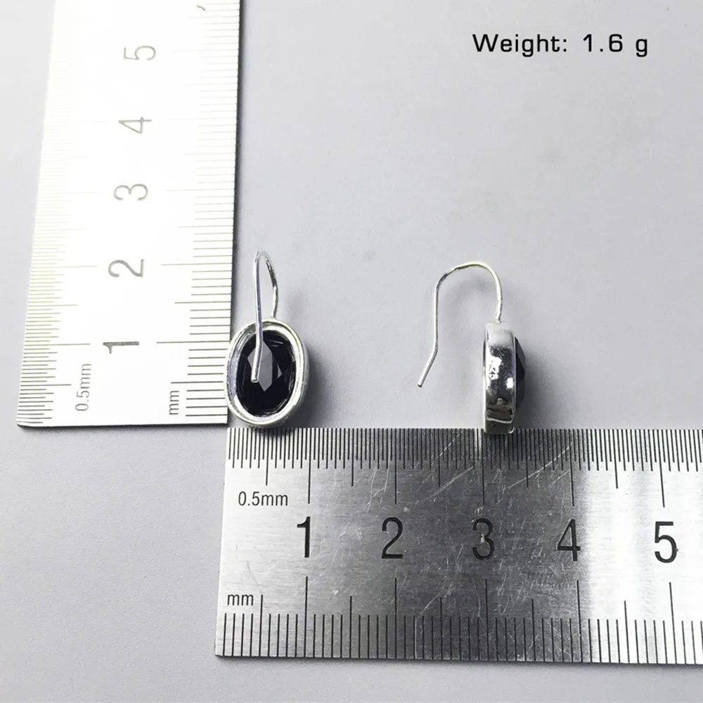 Серьги-капли из серебра 925 пробы с овальным кварцем модные серьги-гвоздики в