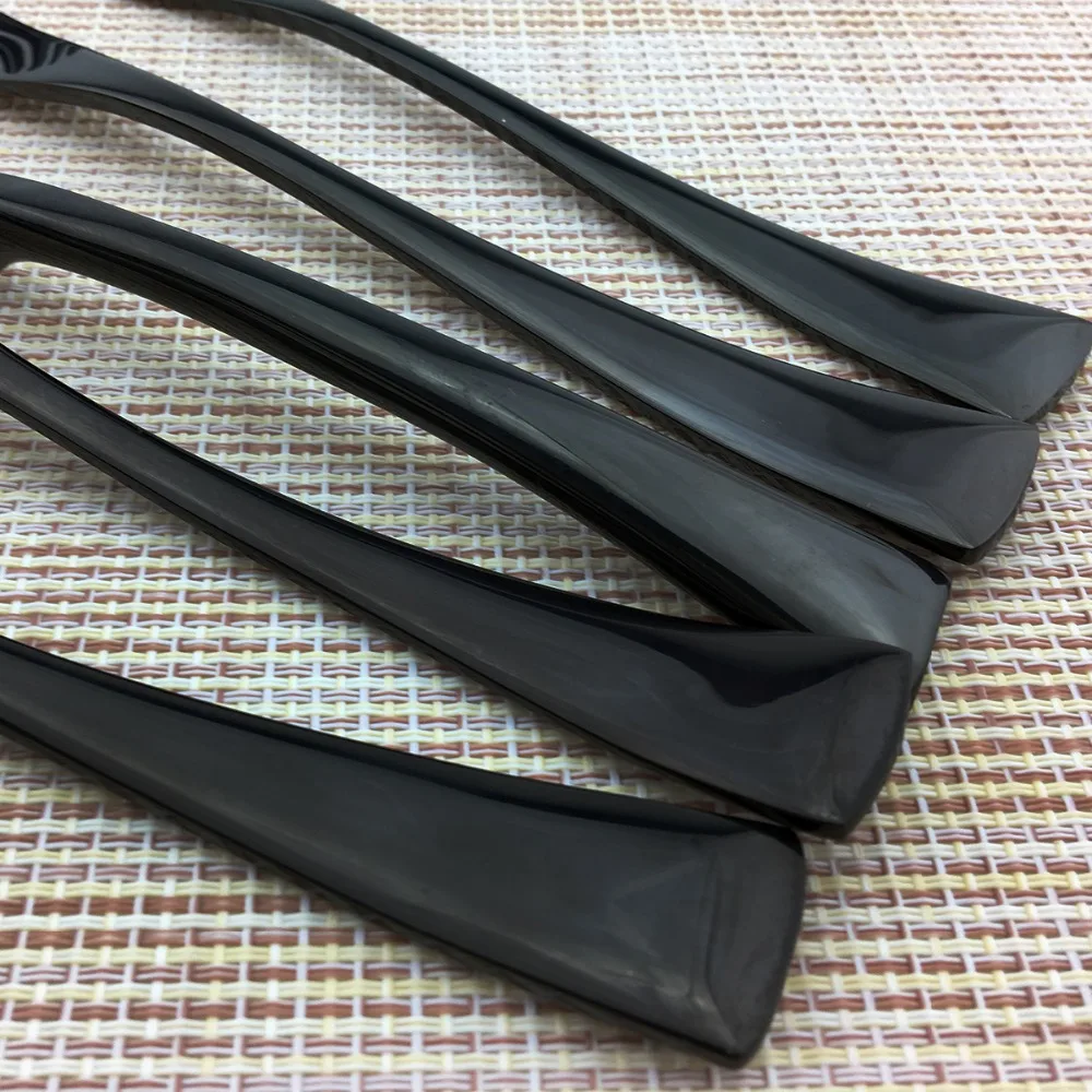 1 шт. Новое поступление набор столовых приборов черная блестящая посуда из