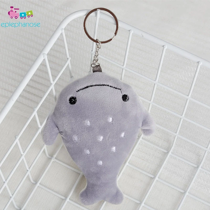 11 см милый кавайный КИТ плюшевая цепочка для ключей акулы игрушки с кулоном из