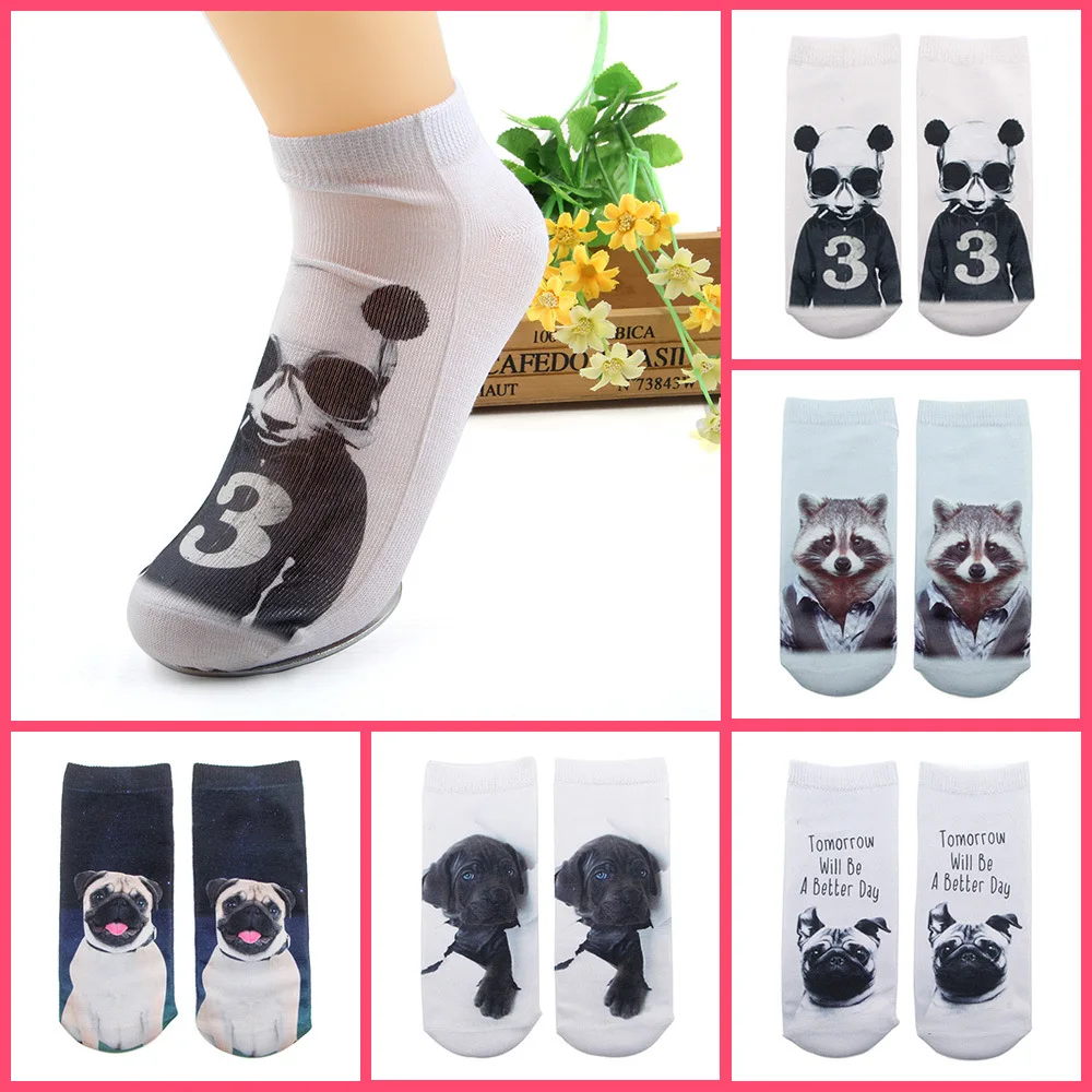 Модные носки с 3D принтом щенков бегущих цыплят|socks fashion|socks printsocks sock |
