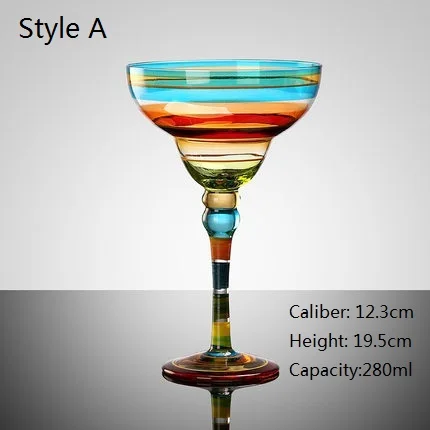 Style A Флейты для шампанского, серийное бессвинцовое Хрустальное стекло, Европа, ручная роспись, чашка для красного вина, чаша для коктейля, подарки для влюбленных на день рождения - Цвет: Style A