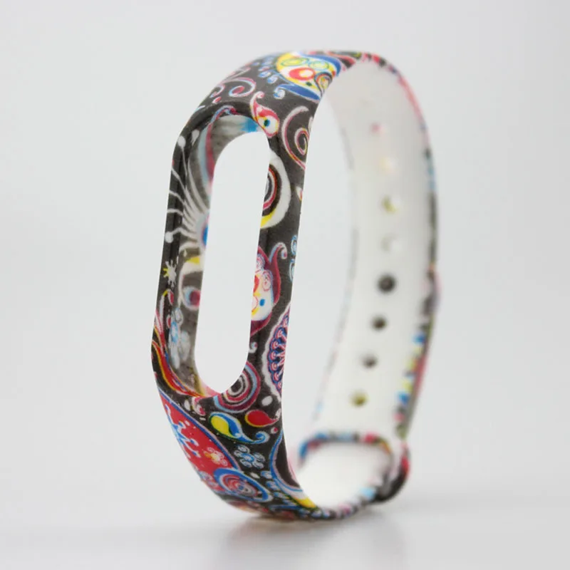 Mi Band 2 ремешок на запястье силиконовый цветной браслет для аксессуары Smartband