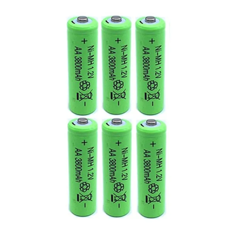 6XAA батарея новая Оригинальная 3800mAh 1 2 V NiMH aa Ni MH аккумуляторная Бесплатная