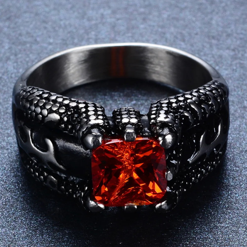 Кольцо мужское из титановой стали в стиле ретро 9-14 размеров | Украшения и