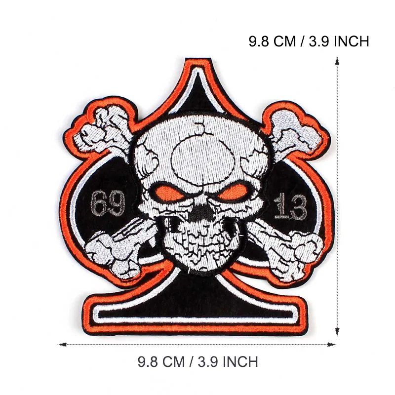 Череп Панк моторный Байкер Железный на DIY 3D пожарный пистолет аппликация