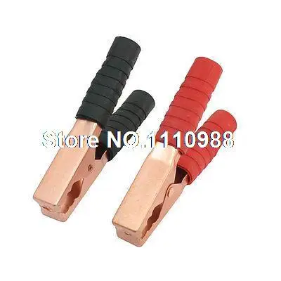 

Pair 300A Plastic Insulated Alligator Clip Battery Terminal Clamp Red Black