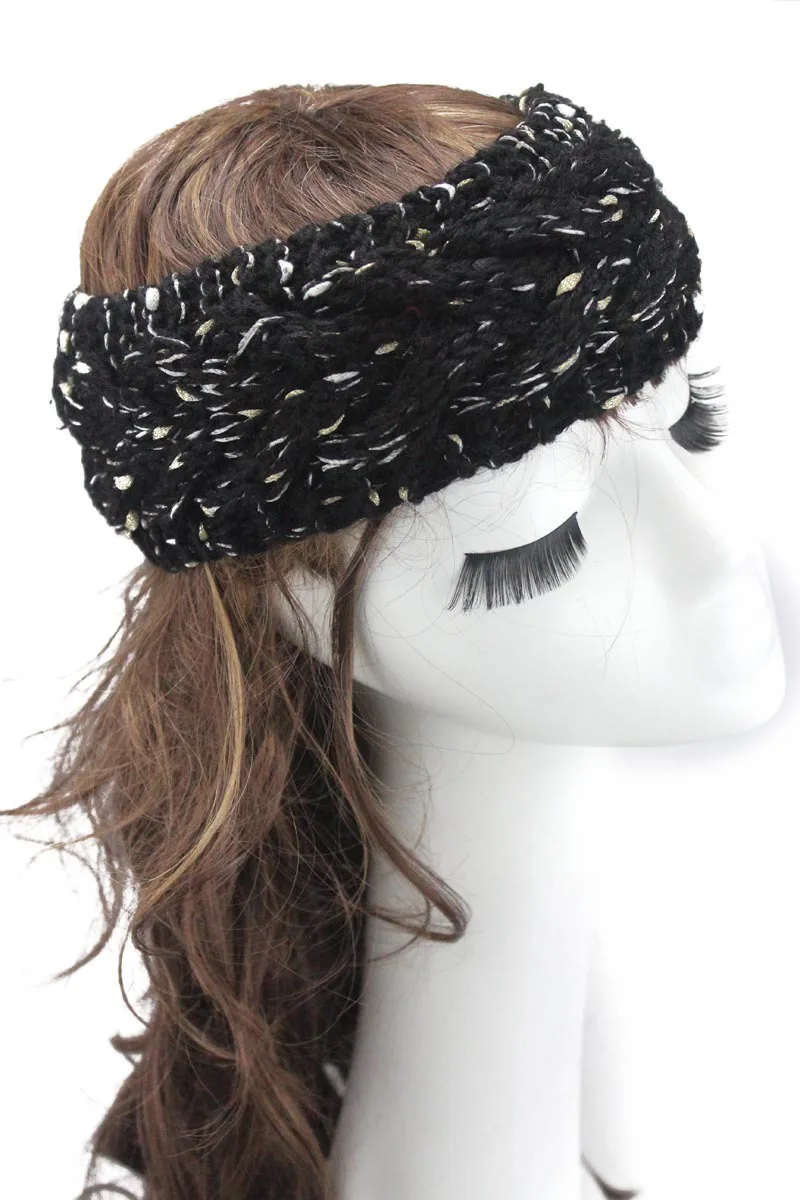 Женский вязаный головной убор в стиле бохо 1 шт. шерстяная плетеная повязка на