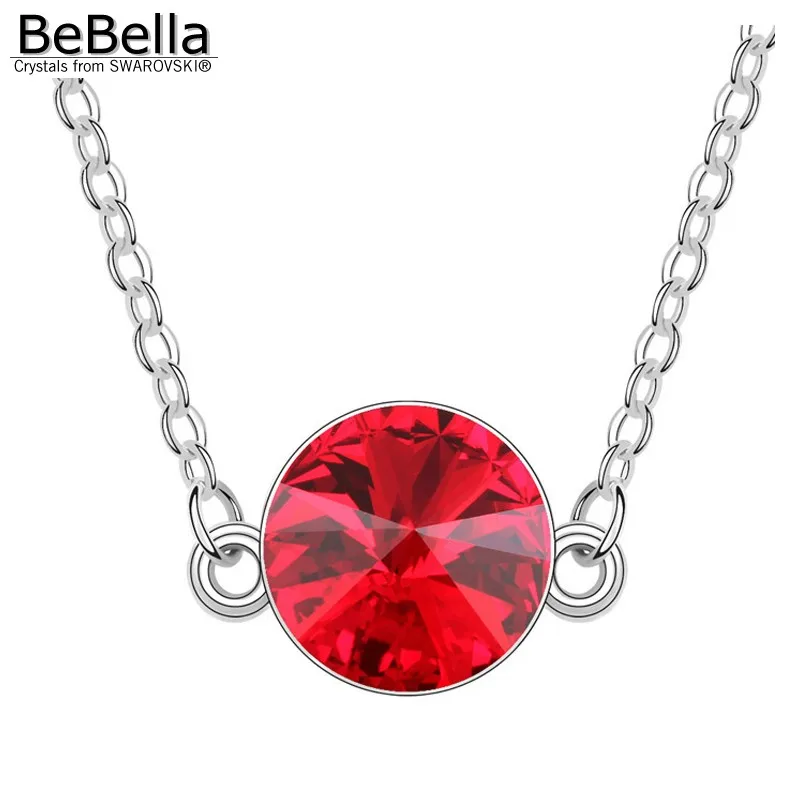 Круглое ожерелье BeBella с подвеской из кристаллов Сваровски модные украшения для