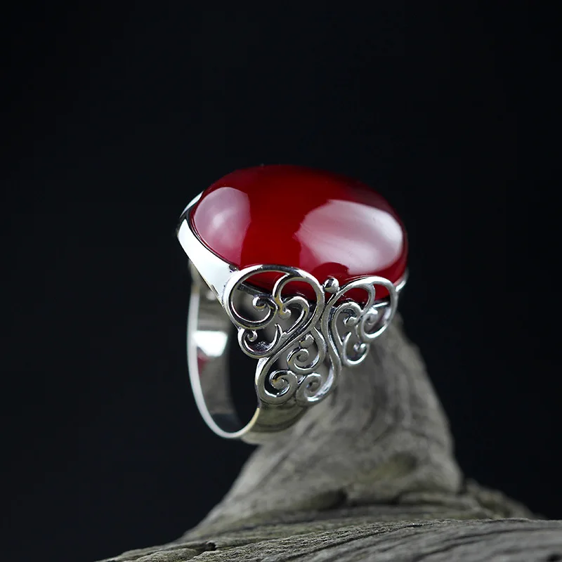 Женское кольцо из серебра 100% пробы с красным нефритом|ring for|rings for womenrings women silver |