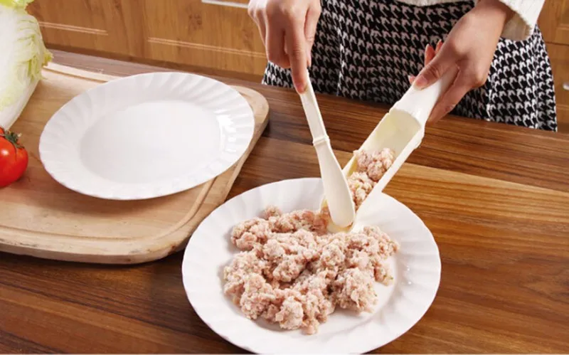 Transhome MeatBall чайник 2 шт./компл. еда класс пластик DIY Патти форма для фрикаделек рыбный шар Burger набор удобный пособия по кулинарии инструменты