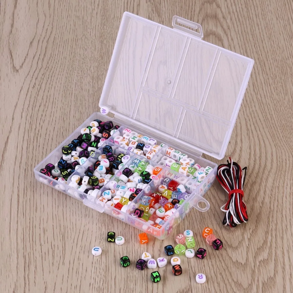 450 шт. алфавитные бусины DIY браслет ювелирные изделия для детей ожерелье поделки