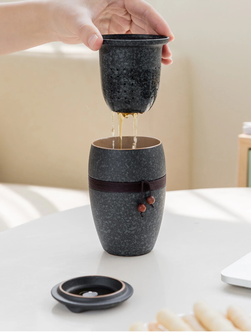 CAKEHOUD простая чайная чашка керамическая с крышкой фильтр чайная чашка офисная Питьевая чашка портативный дорожный чайный набор кунг-фу Питьевая утварь