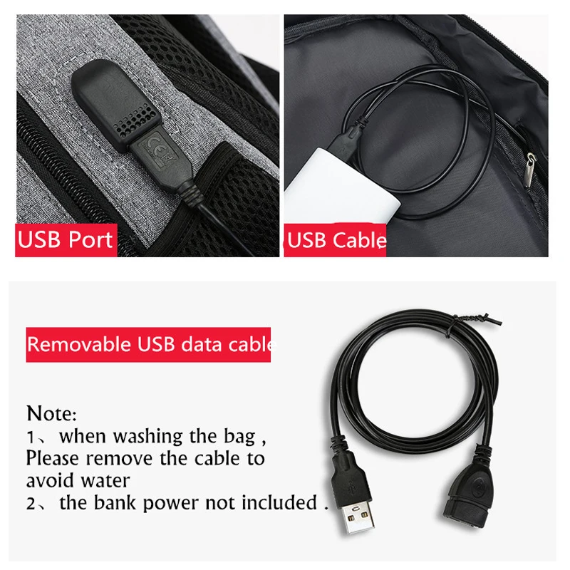 Многофункциональный рюкзак с USB зарядкой для мужчин вместительная школьная