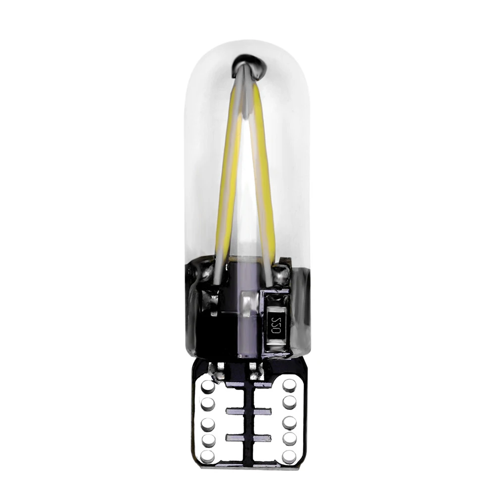 Отражатели 2 шт мощностью 12 V для автомобилей W5W Led T10 Cob лампа накаливания Стекло