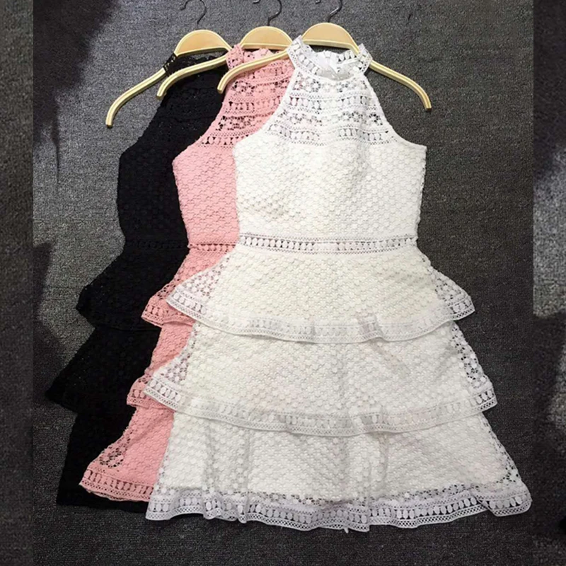 Элегантное Новое поступление женское Бандажное платье розовое черное белое без