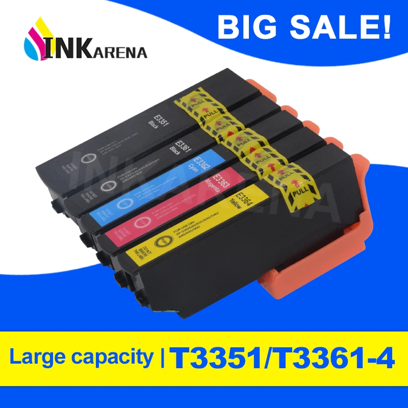 Картридж T3351 T3361 T33 совместимый с Epson 33XL T33XL чернильный картридж Expression Premium XP 530 540 630