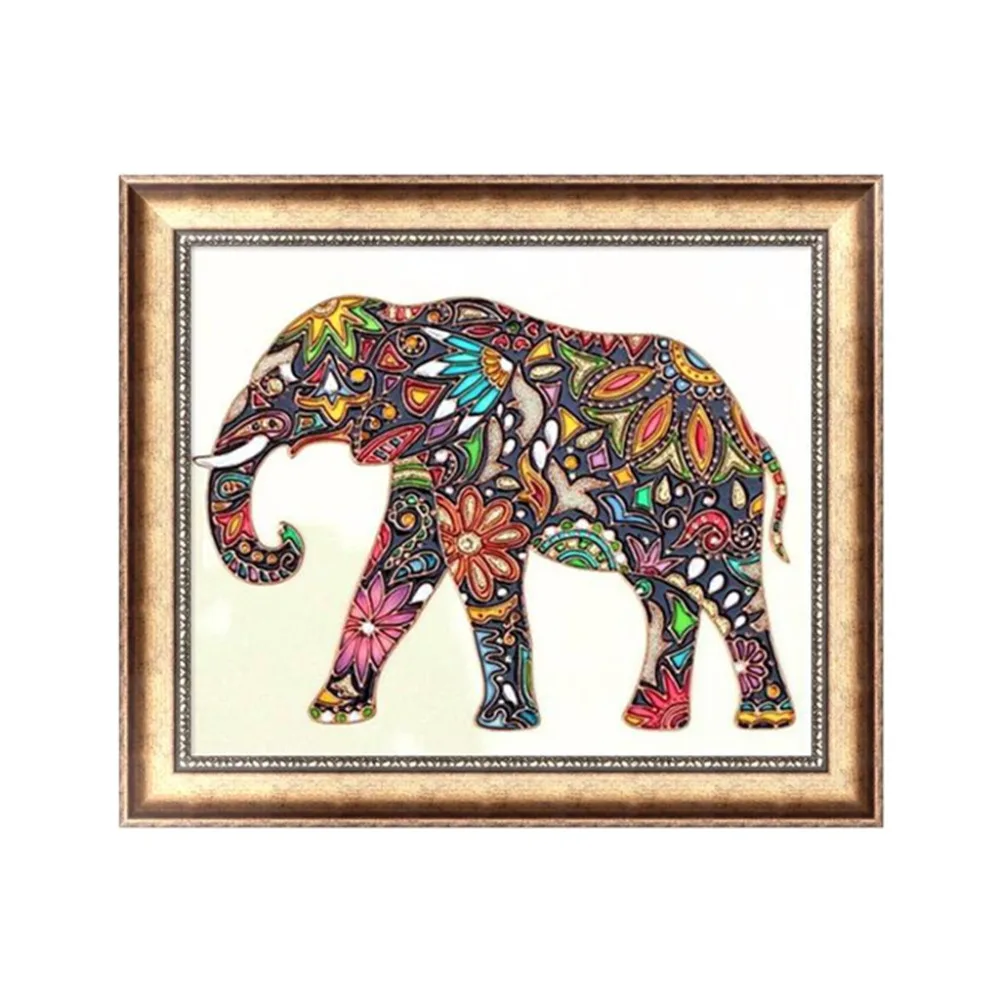 DIY Diamond Painting Kits Full Square Drill Crystal Embroidery Pictures Cross Stitch for Home Wall Decoration Animal Elephant | Канцтовары