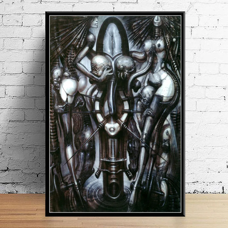 P723 Hr Giger Li II классический ужас инопланетянин фильм художественная Живопись