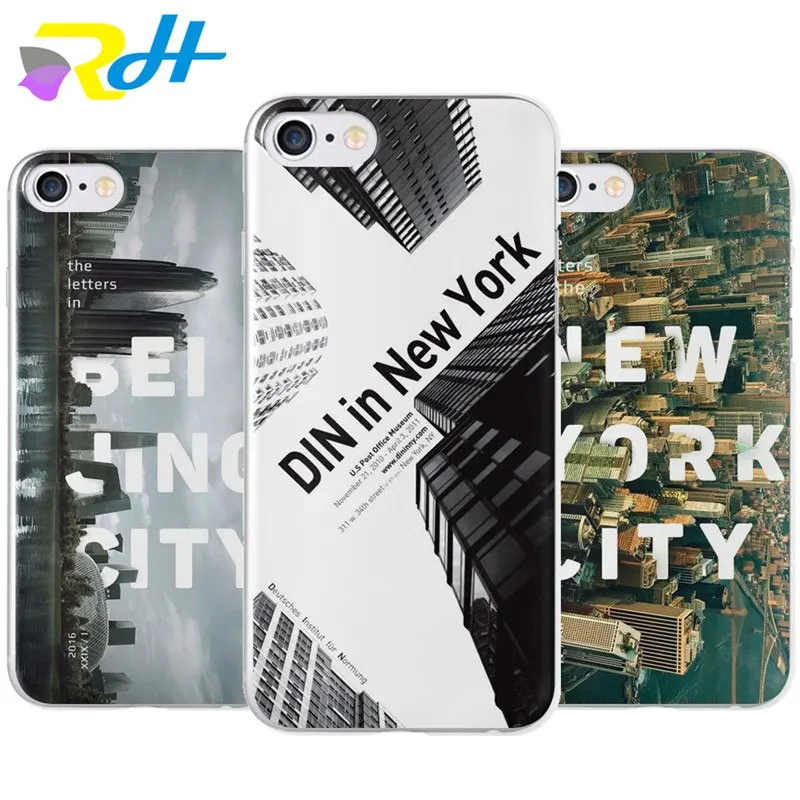 Наклейки Нью Йорк стрит чехол серии для iPhone 6 S плюс 5 5S SE 7 8 X Coque Etui прозрачный