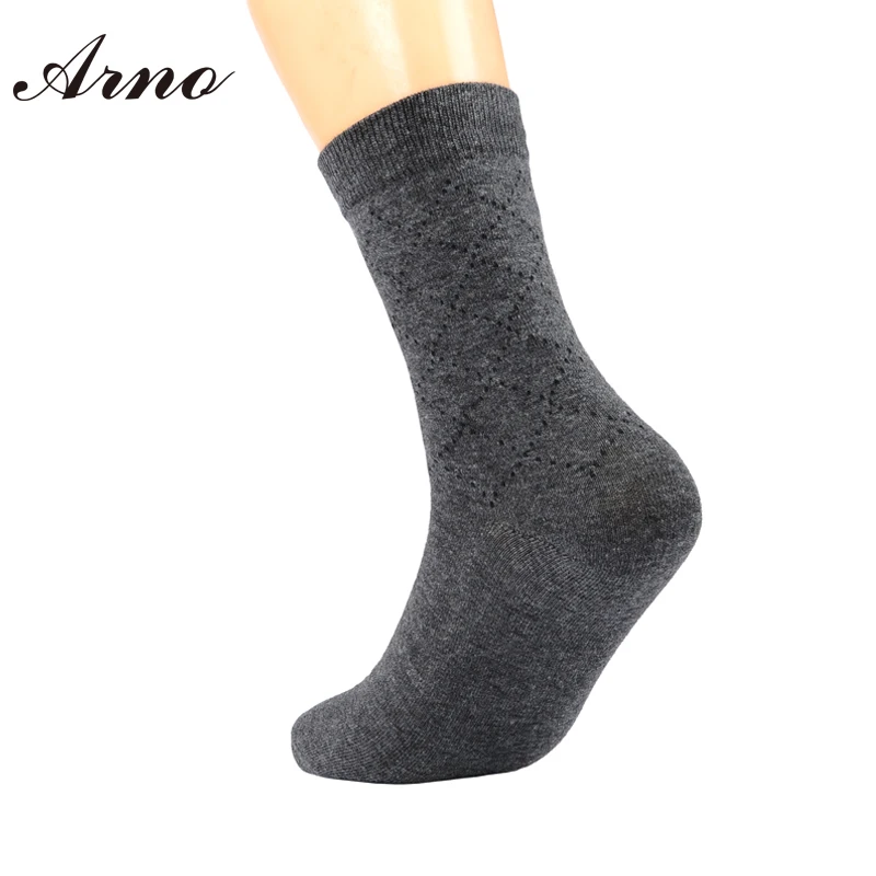 Мужские хлопковые носки без пятки ARNO деловые повседневные темно синие LW5007 5|[ARNO]